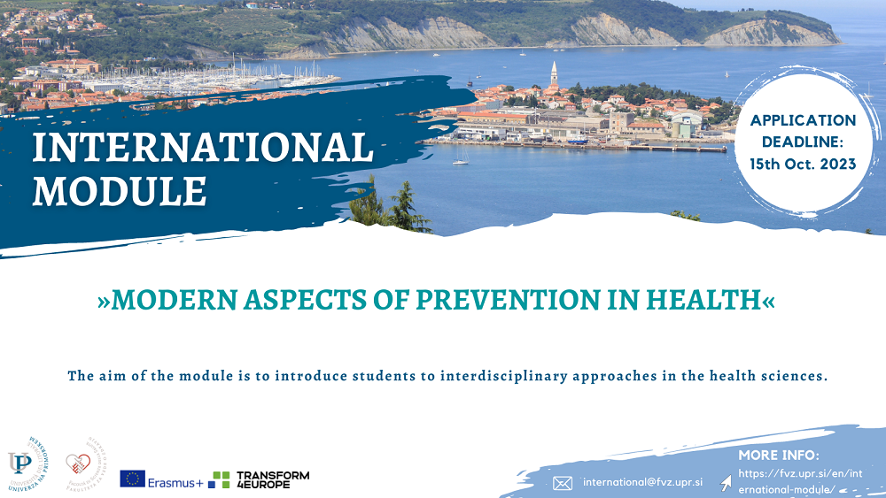 International Module “Modern aspects of prevention in health”