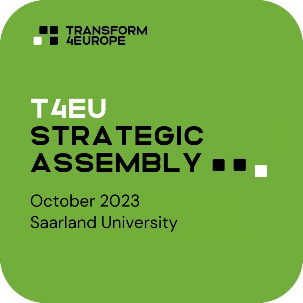 T4EU Strategic Assembly, October 2023, Saarland University