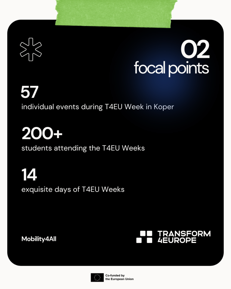 57 individual events, 200+ students attending the T4EU Weeks