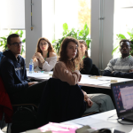 A group of students during a workshop