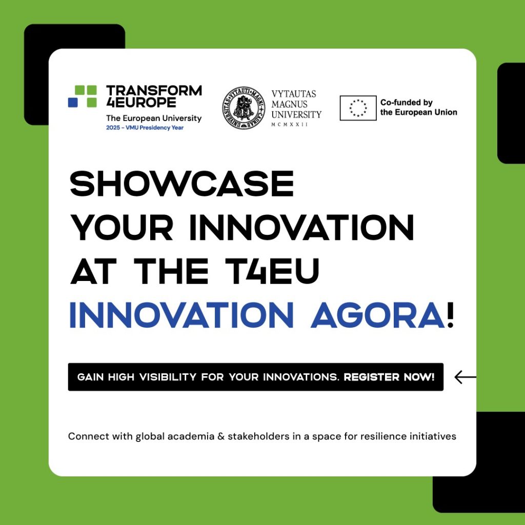 Showcase your innovation at the T4EU Innovation Agora