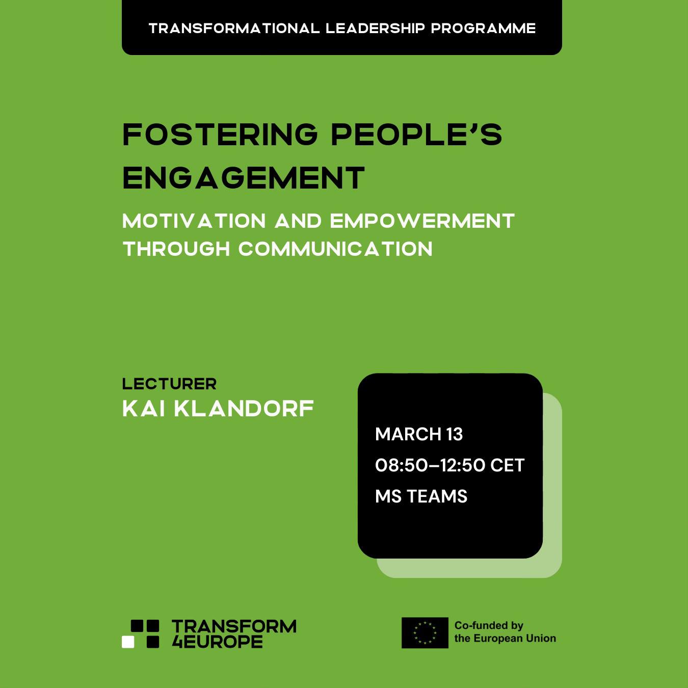 fostering people's enagement